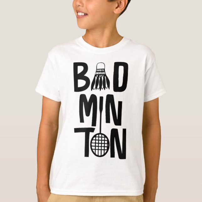Coola Badminton Minimal Art, Badminton Shuttle&amp T Shirt (Framsida)