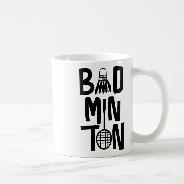 Coola Badminton Minimal Art Kaffemugg (Höger)