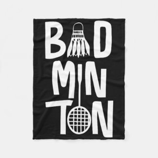 Coola Badminton-typografi med Badminton Shuttle & Fleecefilt