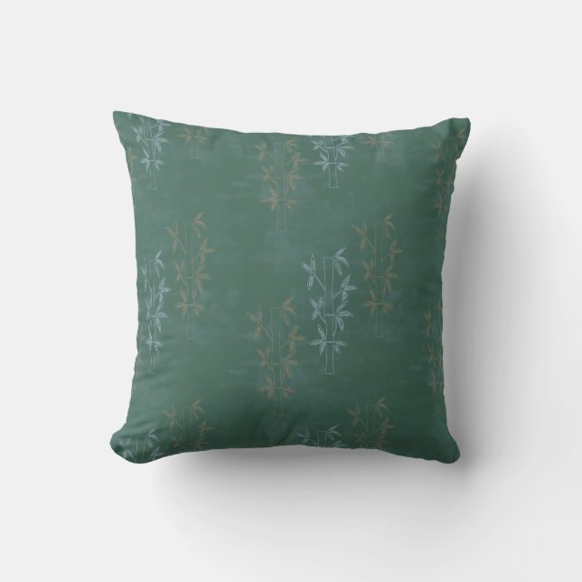 Coola Bamboo Botanical Sage and Blue Kudde (Framsida)