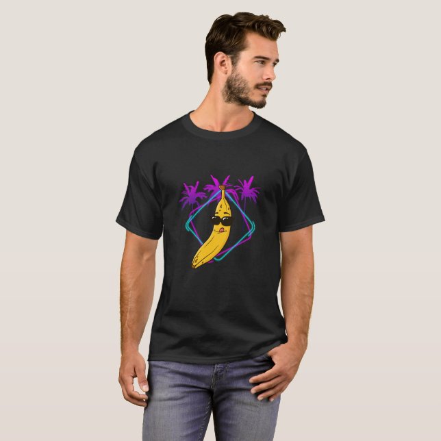 Coola Banan party retro T Shirt (Hel framsida)