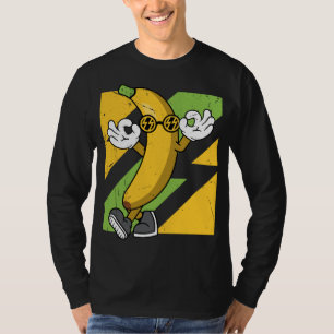 Coola Banana med solglasögon sommarfrukt Art Älska T Shirt