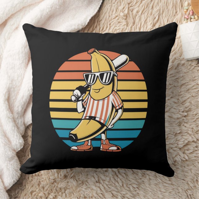 Coola Banana Retro Sunset Kudde (Filt)