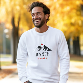 Coola Banff Canada Mountains Maple Löv Light-Färg Lång Ärmad Tröja