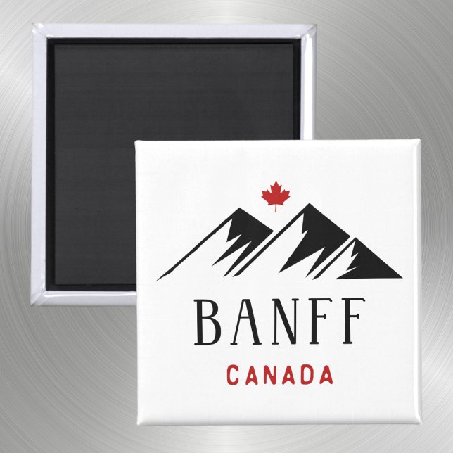 Coola Banff Canada Mountains Maple Löv Light-Färg Magnet (Skapare uppladdad)