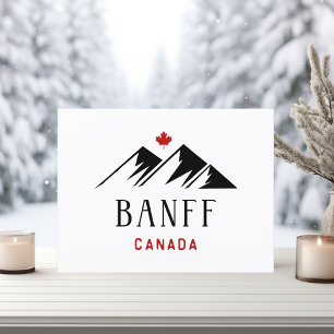 Coola Banff Canada Mountains Maple Löv Light-Färg Vykort