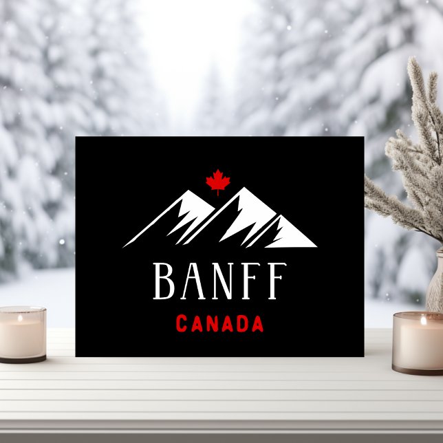 Coola Banff Canada Mountains Maple Löv Mörk Färg Vykort (Skapare uppladdad)