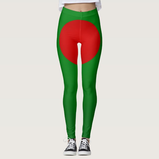 Coola Bangladesh Flagga Mode Leggings (Framsida)