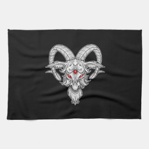 Coola Baphomet Black Goat Satan Gift Kökshandduk