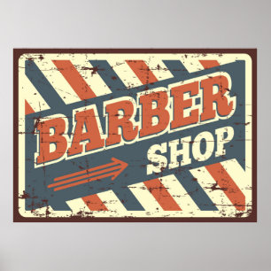 coola Barber-butikens vintage Poster