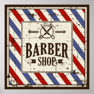 coola Barber-butikens vintage Poster
