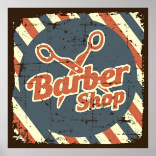coola Barber-butikens vintage Poster