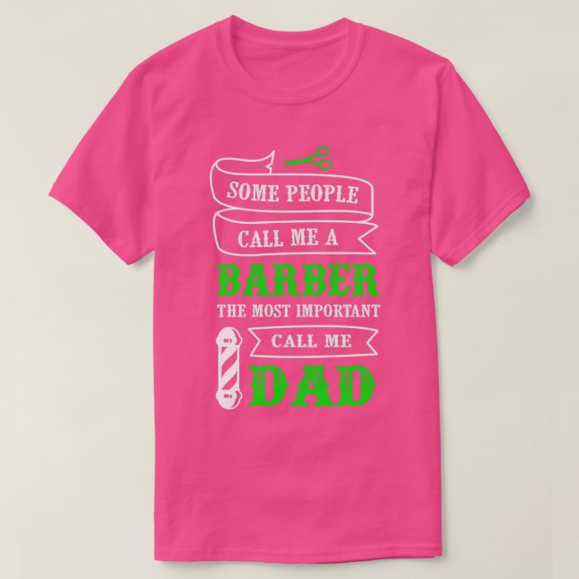 Coola Barber Kärlek Family Barber Pappa T Shirt (Design framsida)