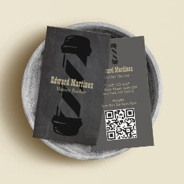 COOLA Barber Shop Barbershop Pole Visitkort