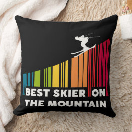 Coola Barcode Design Best Skier på berget Kudde