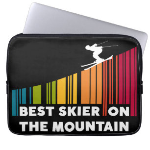 Coola Barcode Design Best Skier på berget Laptop Fodral