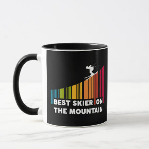 Coola Barcode Design Best Skier på berget Mugg