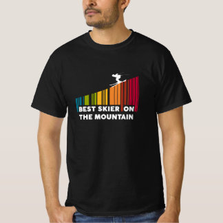 Coola Barcode Design Best Skier på berget T Shirt