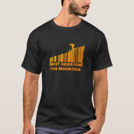 Coola Barcode Design Best Skier på berget T Shirt