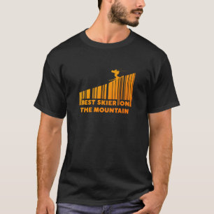 Coola Barcode Design Best Skier på berget T Shirt