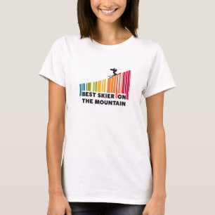 Coola Barcode Design Best Skier på berget T Shirt