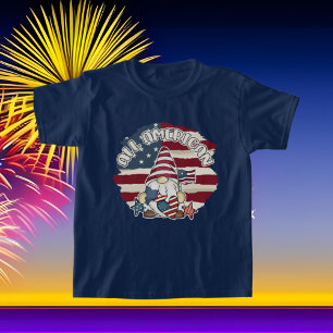 coola barn alla amerikanska gnome Patriotic T Shirt