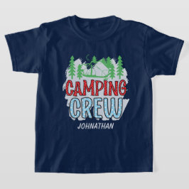 Coola barn campingbesättning lägg till namn unisex t shirt