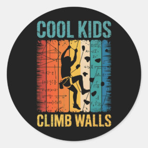 Coola Barn Kilar Murar Klättervägg Bouldering Cita Runt Klistermärke
