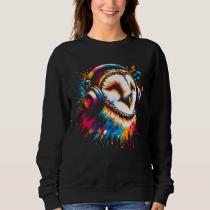 Coola Barn Uggla Art för Music Älskare: Julfödelse T Shirt