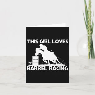 Coola Barrel Tävla Art for Girls Mamma Horseback R Kort