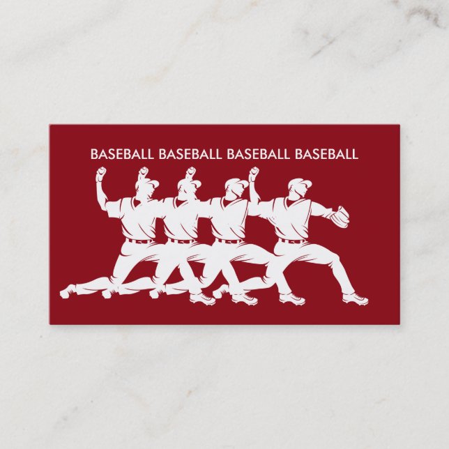 Coola baseball-affärskort visitkort (Framsida)