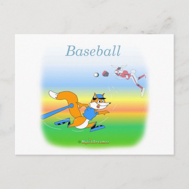 Coola Baseball-barnartiklar Vykort (Framsida)