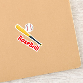 Coola Baseball Boll & Fladdermus Klistermärken
