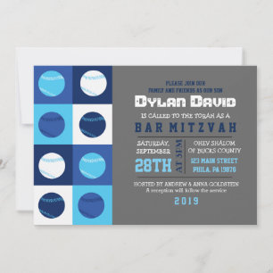 COOLA BASEBALL Pub Mitzvah-inbjudan Inbjudningar
