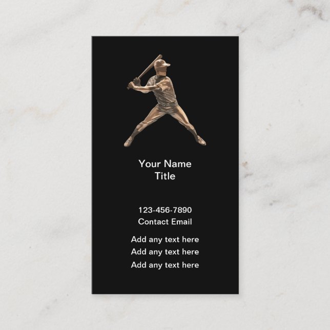 Coola Baseball Sportteman Visitkort (Framsida)
