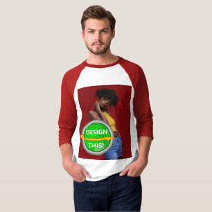 COOLA! Baseball T-Shirt - 3/4 Sleeve - White Red