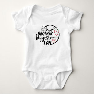 Coola baseboll sport lillebror största fan t shirt