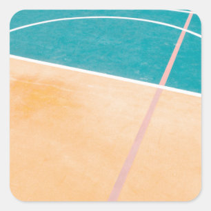 Coola Basketball Artwork Fyrkantigt Klistermärke