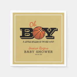 Coola Basketball Baby Shower Pappersservett