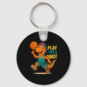 Coola Basketball Dinosaur Player Funny Sports Dino Nyckelring