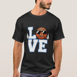 Coola Basketball Kärlek Design | Funny Basketball T Shirt