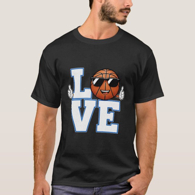Coola Basketball Kärlek Design | Funny Basketball  T Shirt (Framsida)