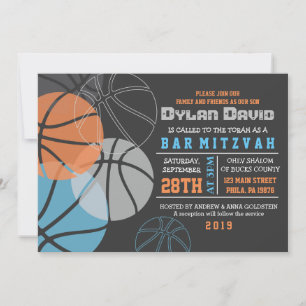 COOLA BASKETBALL Pub Bat mitzvah inbjudan till Inb