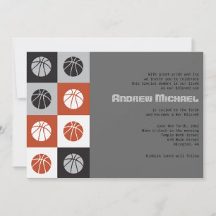 COOLA BASKETBALL Pub Mitzvah-inbjudan Inbjudningar