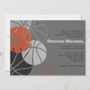 COOLA BASKETBALL Pub Mitzvah-inbjudan Inbjudningar