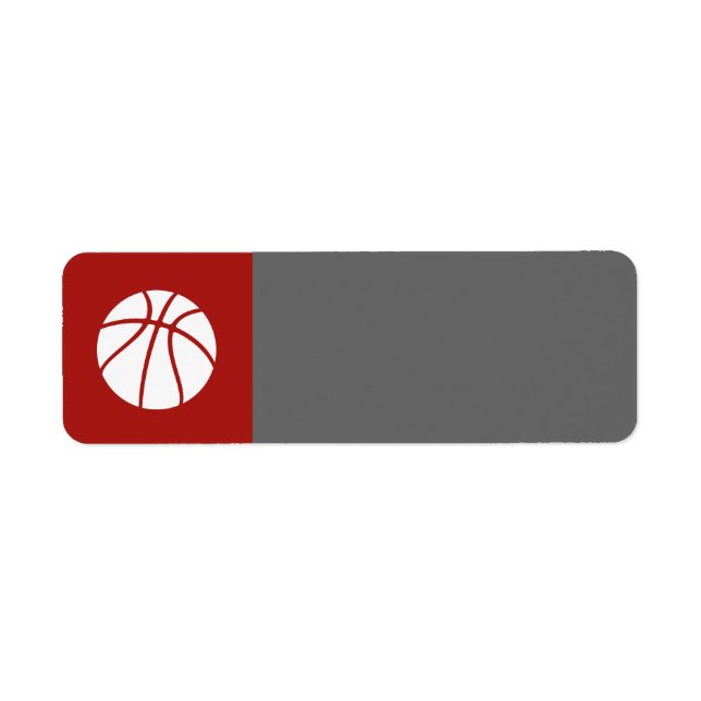 COOLA BASKETBALL Pub Mitzvah Linda Returadress Etikett (Framsidan)