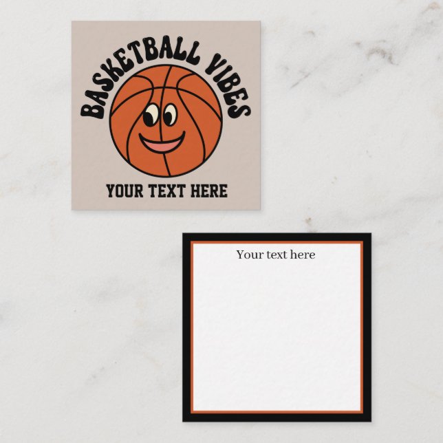 coola Basketball-sportvideoklipp lägga till text Anteckningskort (Fram/baksida)