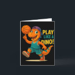 Coola Basketboll Dinosaurie Spelare Roliga Sport D Kort<br><div class="desc">Coola Basketboll Dinosaurie Spelare Roliga Sport Dino Slam Dunk Premium</div>