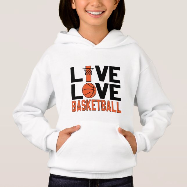 coola basketboll sport kärlek ord art t shirt (Framsida)