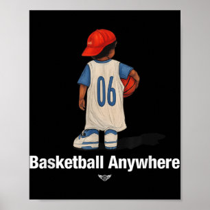 Coola Basketboll var som helst med en Basketboll K Poster